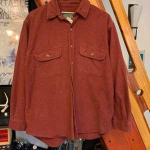 Field & Stream Red Chamois Heavy Flannel Shirt